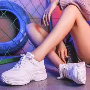 여자 화이트 컬러 러블리 캐주얼 운동화 어글리슈즈 외출화