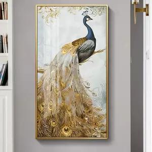 대형 황금공작새 보석십자수 집에서취미 풍경 거실 취미