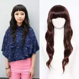 롱웨이브 여자 샤기컷 러블리 긴머리 통가발