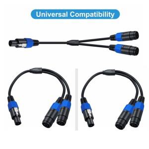 스피커 스플리터 Y 케이블  브레이크 아웃 암 수-듀얼 수 익스텐션 사운드 1-2 0.5m