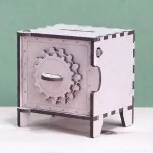 [문구/오피스] 비밀 모형 미니 만들기 나무 금고 조립 저금통