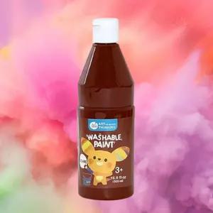물로 지워지는 갈색 물감 워셔블페인트 500ml 여아놀이 창의성향상