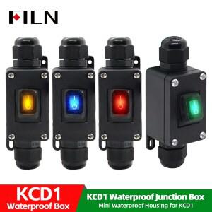 FILN 10A 12V 24V 110V 220V 방수 접속함(조명식 로커 스위치 포함) IP66 실외/해양 전기 설치용