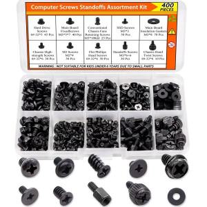 400피스 컴퓨터 나사 마더 보드 스탠드 오프 PC 노트북 케이스 팬 HDD 하드 용 SSD