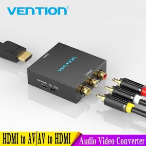 Vention HDMI to AV 변환기 RCA CVBS L/R 비디오 어댑터 TV Box 용 미니 소형 USB 전원 케이블이있는 1080P
