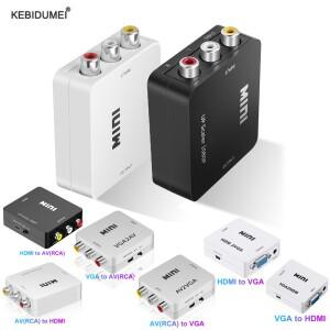 AV RCA-HDMI 어댑터 HDMI-AV RCA HDMI-VGA-HDMI AV-VGA 변환기 VGA-AV RCA-xbox호환360 DVD 플스호환