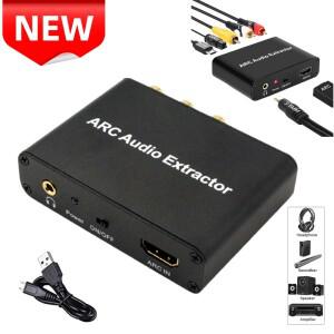 ARC 어댑터 ARC-SPDIF 동축 L/R 스테레오 HDMI 호환 3.5mm 잭 오디오 변환기 HDTV 스피커 증폭기 용