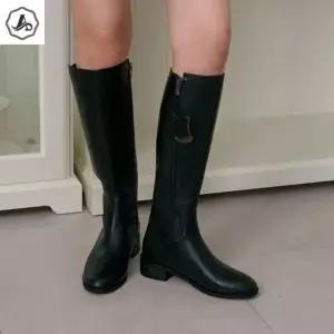 [애슬릿] 소 가죽 롱 부츠 빅 사이즈 발 편한 플랫 캐주얼 여성 (41287530A)