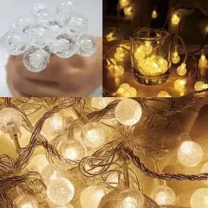 LED 버블 캠핑조명 앵두 전구 무드등 80구 10m 건전지