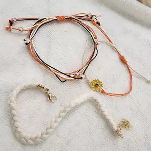 행운 부적 재물운 해바라기 끈 발찌 3종세트 우정발찌
