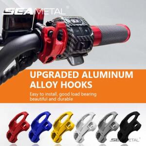 SEAMETAL 바이크 오토바이 핸들 바 후크 알루미늄 합금 홀더 카고 수하물 가방 걸이 헬멧 클로 액세서리