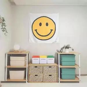스마일 인테리어 포스터 테이블커버 패브릭포스터 대
