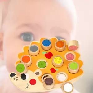 패턴x질감 촉각 매칭놀이 원목 고슴도치 조카선물 촉감놀이 영유아감각놀이