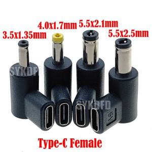 범용 DC 전원 커넥터  수 잭 플러그 충전 어댑터 컨버터  5V C타입-DC 3.5x1.35mm  4.0x1.7mm  5.5x2.1mm