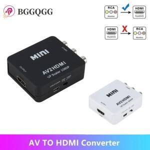 BGGQGG 풀 HD 수-암 RCA AV to HDMI 호환 컨버터 어댑터  미니 소형 복합 CVBS AV2HDMI 오디오