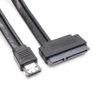 7+15핀 SATA HDD-전원 어댑터 전원 Esata USB 2.0 5V 12V 콤보-2.5인치 3.5인치 22핀 Sata Hdd 케이블