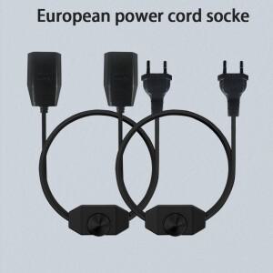 유럽 표준 전원 소켓 303 스위치 디밍 가능 1.8M 코드 LED 조명용  블랙 화이트