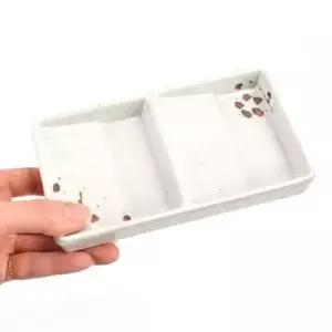 [골드스마일]멜라민 접시 소스볼 종지 나눔 접시 반찬 접시 2구 개인접시