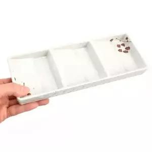 [골드스마일]멜라민 접시 소스볼 종지 나눔 접시 반찬 접시 3구 개인접시