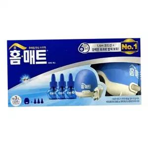 [원사안전] 생활용품 리필3개 퇴치  리퀴드 홈매트 모기 훈증기1개 총135일 풀세트 (본품)
