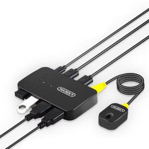 USB KVM 스위치 어댑터 2 입력 4 출력 스위처 프린터 공유기 컴퓨터 키보드 마우스 컨트롤러