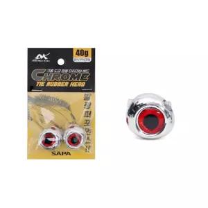 더블킬 크롬 도금 타이라바 헤드 40g 빅아이 큐빅 참돔 참돔용 하드베이트