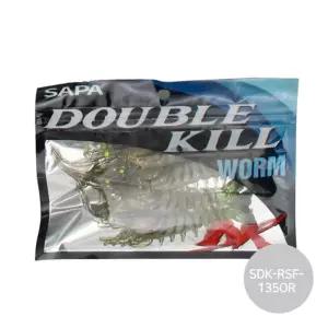 싸파 더블킬 새우웜 135mm 오리지날 SDK-RSF-135OR 그럽 낚시 용품 루어 민물 바다 낚시용