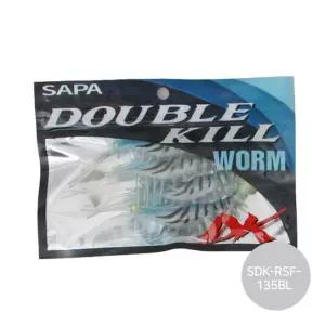 싸파 더블킬 새우웜 135mm 블루 SDK-RSF-135BL 그럽 낚시 용품 루어 민물 바다 낚시용