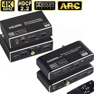 2x1 4K 120Hz HDMI 스위치 eARC 오디오 추출기 광학 Toslink 2.0 apple 호환 TV 플스호환 용 60Hz 스위처