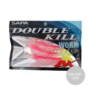 싸파 더블킬 새우웜 135mm 핑크 SDK-RSF-135P 그럽 낚시 용품 루어 민물 바다 낚시용