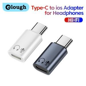 Elough Type-c - Lightning 헤드폰 오디오 어댑터 iphone 호환 15 16용 USB-C 변환기 samsung 호환