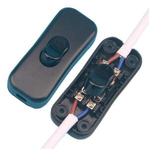 ON/OFF 인라인 스위치 검정색 테이블 램프 책상 조명 코드 케이블 110-250V