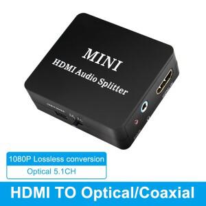 HDMI 호환 SPDIF  동축  이어폰  2CH  5.1CH  오디오 추출기 변환기  분배기  USB 케이블 포함