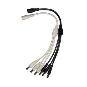 분배기 DC 전원 케이블 1에서 2/3/4/5/6/8로 연결 5.5mm 2.1mm 연장선 LED 스트립 조명 CCTV 카메라 보안용