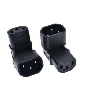 호환 10A 3Pin IEC 커넥터 아래로 90 각도 320 C14 남성 C13 여성 전원 어댑터 LCD LED 벽 마운트 TV용 AC