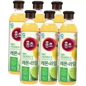 홍초 대상 청정원 레몬라임 x 6개입 900ml