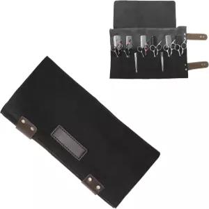 VOCOSTE 이발 가위 가방 롤업 내구성 및 접이식 살롱 도구 파우치 멀티 포켓 헤어 스타일리스트용 케이스