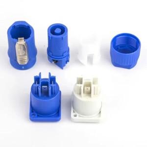 호환 10개 파워콘 XLR 커넥터 20A 전원 플러그 소켓 NAC3FCA NAC3MPA 3핀 수 어댑터 파란색 흰색