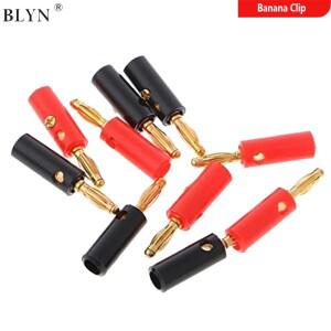 호환 20PCS 바나나 플러그 커넥터 스피커 와이어 케이블 나사 앰프 오디오용 솔더 프리 4mm 금도금 어댑터