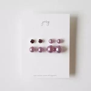 귀걸이세트 퍼플볼 귀걸이 귀찌 이어링 패션귀걸이 악세사리