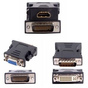 그래픽 카드 컴퓨터 TV PC 모니터 프로젝터용 익스텐션 케이블 어댑터  DMS 59 핀 수-2 HDMI VGA DVI DP 암