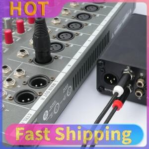 1/2/3미터 더블 쿼터 인치 XLR Y 스플리터 케이블 금도금 커넥터 남성-듀얼 1/4인치 6.35mm TS 모노 마이크