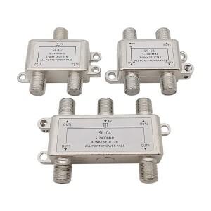 2/3/4 웨이 TV 안테나 위성 분배기 동축 케이블 신호 F  커넥터