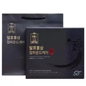 진웰스 컴파운드K 스틱 10g x 30포 국내산 6년근 발효 홍삼액 홍삼 선물