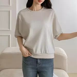 [유야]여성 면 무지 나그랑 반팔 맨투맨 티셔츠 -FTS0802- 여름