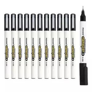 [문구] 세필 유성 네임펜 블랙 12자루 사인펜 문구용품 얇은