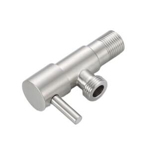 호환 1PC SUS304 스테인레스 브러시 마감 삼각형 온수기 화장실 분지 접시 뜨거운/차가운 각도 밸브 스레드