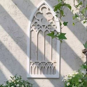 창문 아치형 창틀 라이트 정원 창문액자 소형 장식용 안뜰 거울 거실