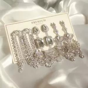 귀걸이세트 실버 고급 은침 귀찌세트 드롭 큐빅 볼드 귀걸이 귀찌 이어링