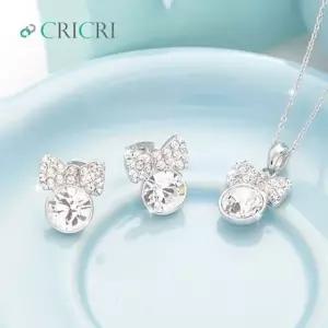 세트 주얼리 크리스탈 귀걸이 제작 기념일선물 리본 기념일선물 주얼리